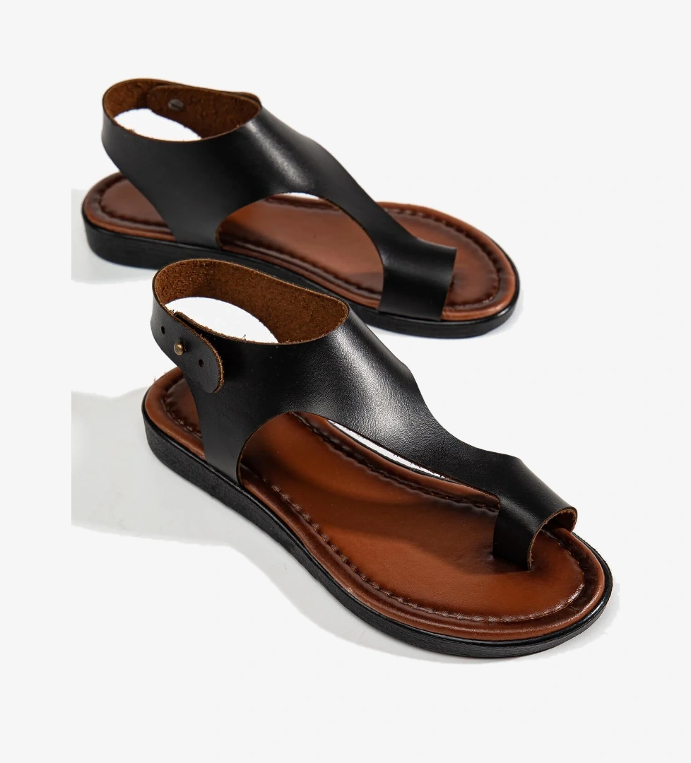 Baş Parmak Arası Kadın Sandalet SİYAH CİLT