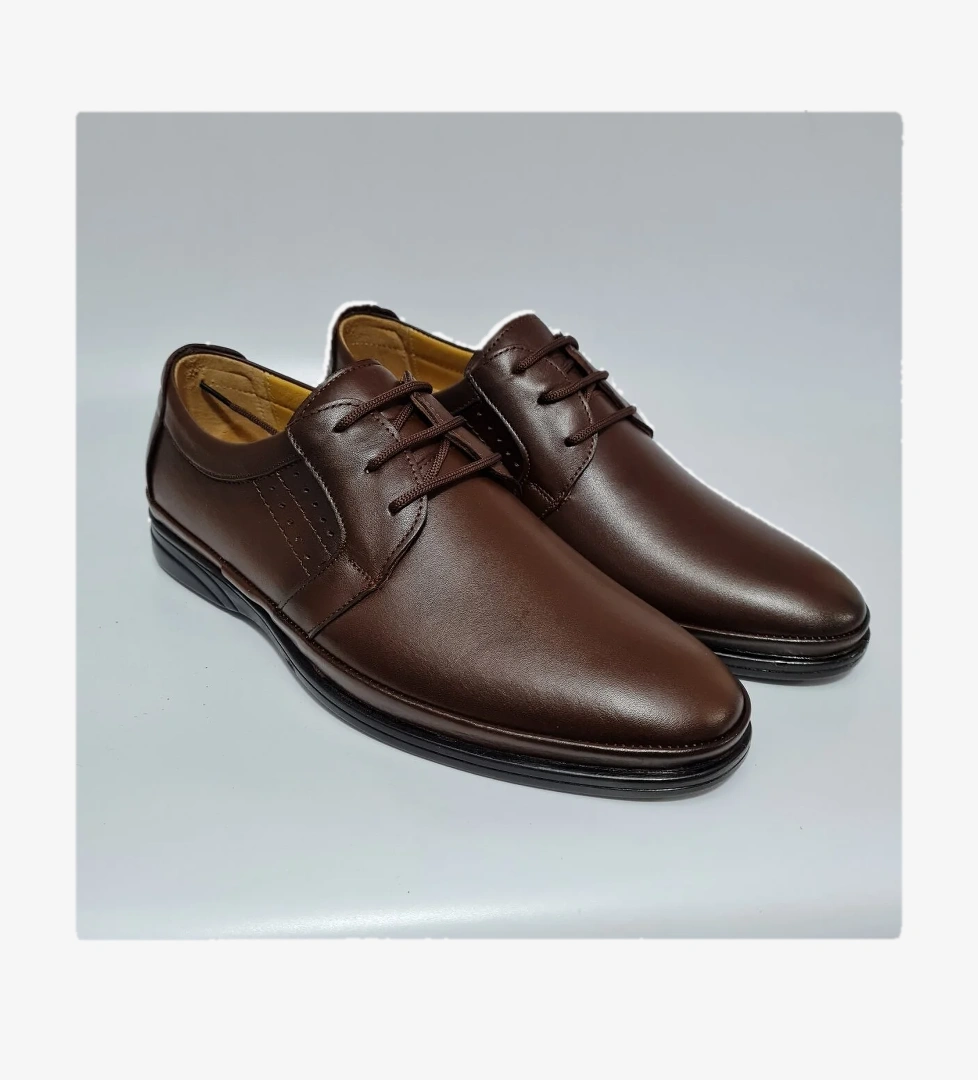 Bağcıklı Rahat Kalıp Gerçek/Hakiki Deri Rahat Günlük Ayakkabı AY-581