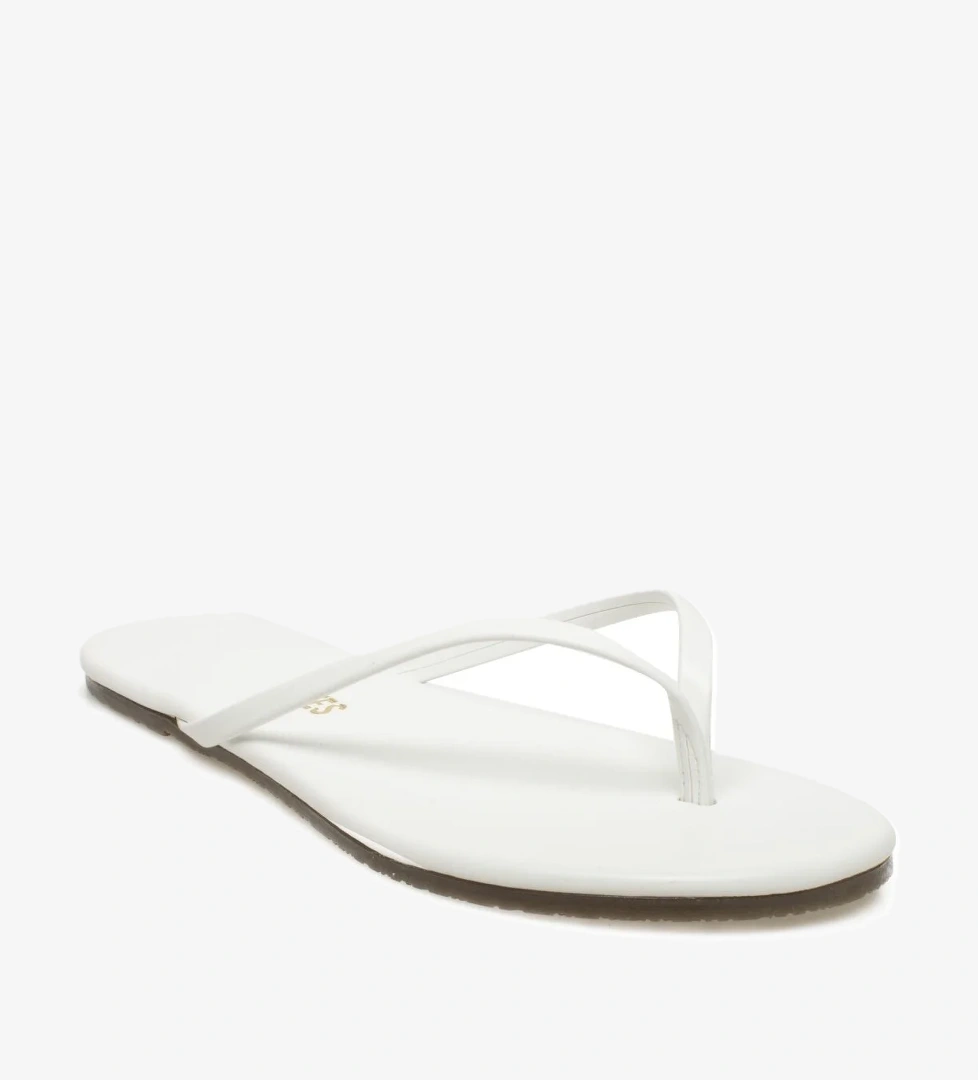 Tk-2011 Klasik Parmak Arası Beyaz Kadın Terlik