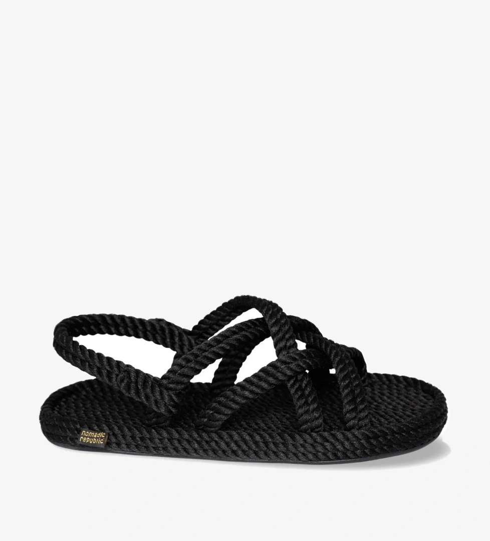 Nomadic Republic Bodrum Kt Bej Siyah Kadın Sandalet model görseli