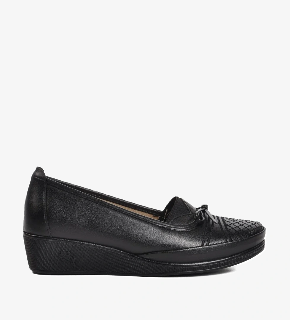 Ayakmod 137 Taba Siyah Hakiki Deri Kadın Günlük Ayakkabı model görseli