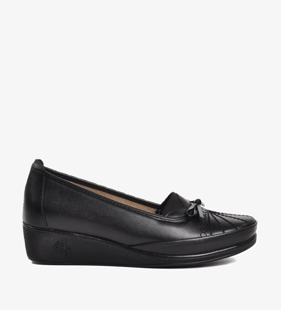 Ayakmod Ayakmod Taba 139 Siyah Hakiki Deri Kadın Günlük Ayakkabı model görseli