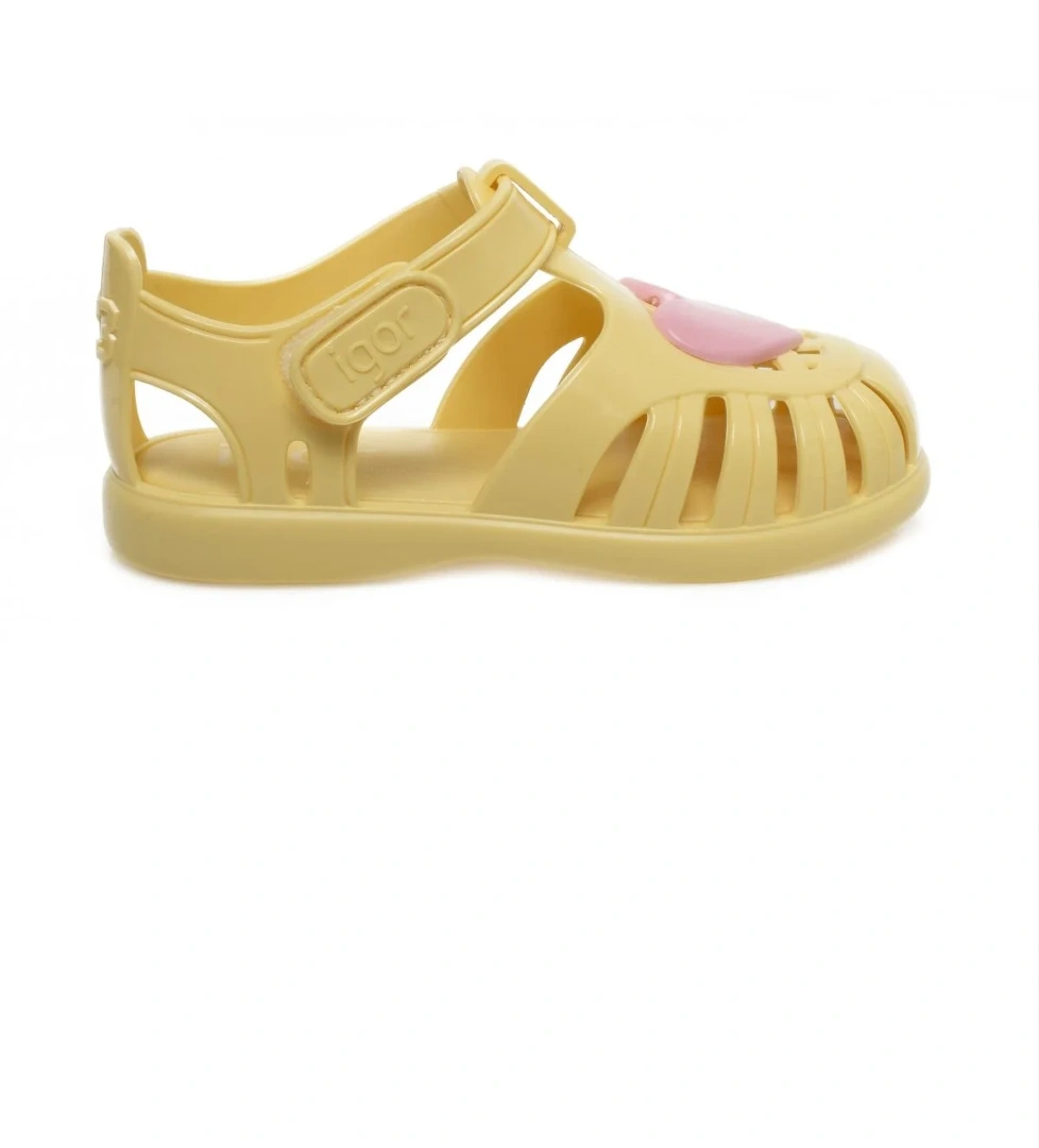 S10310 Tobby Gloss Love Sarı Çocuk Sandalet