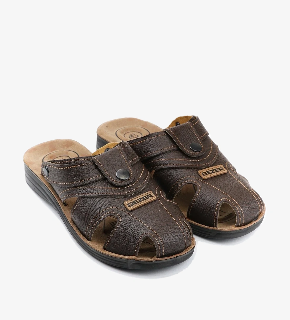 Yazlık Erkek Çıtçıtlı Ayarlanabilir Terlik-Sandalet - Görsel 1