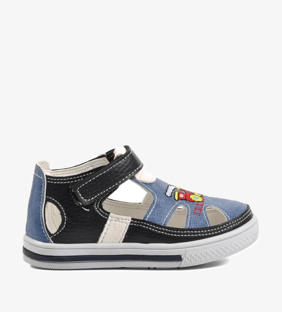 Ayakmod Şng 1010-B Lacivert-Beyaz-Kırmızı Cırtlı Bebek Günlük Ayakkabı model görseli