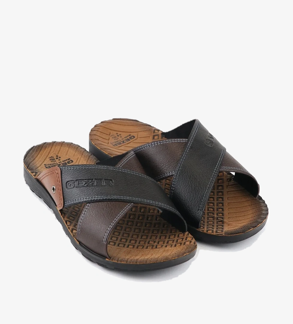 Gezer Gezer Siyah Yazlık Klasik Erkek Terlik Sandalet & Terlik | Flo Siyah - 1. görsel