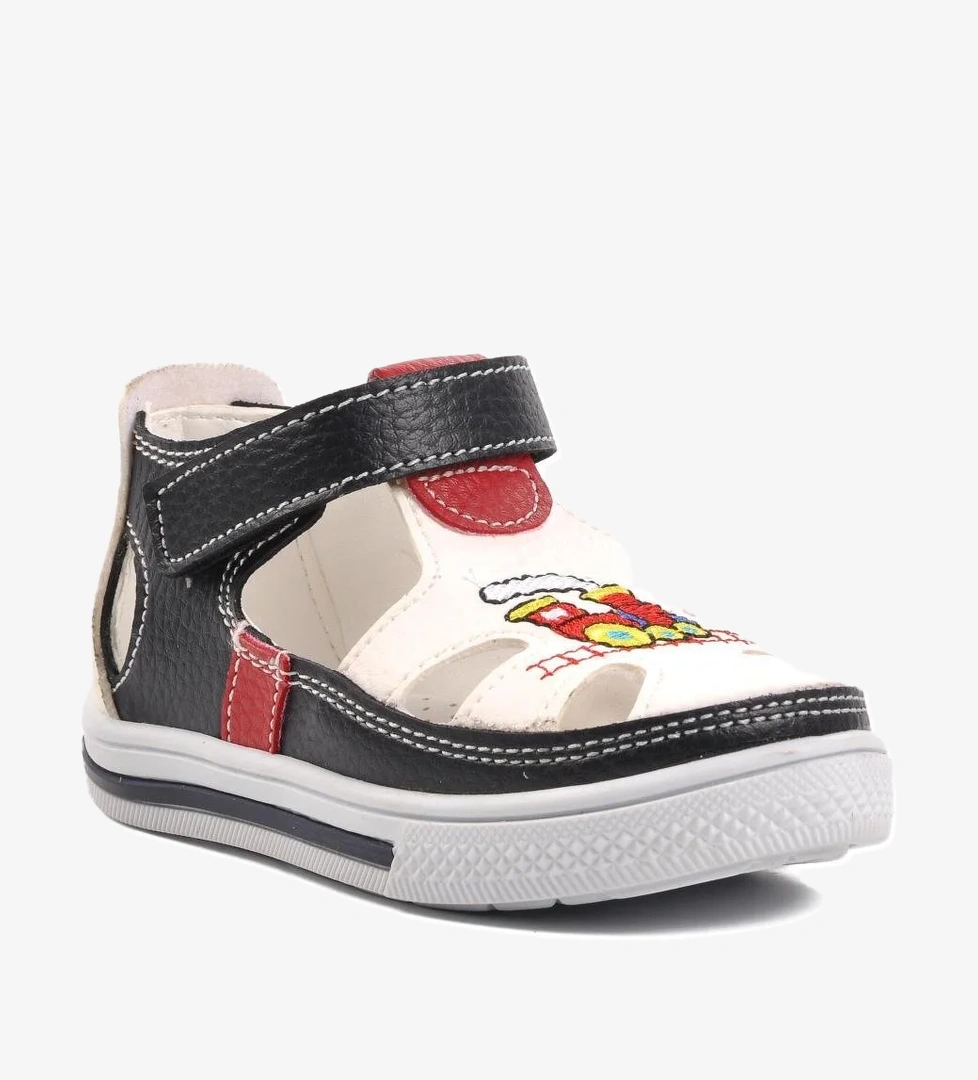 Ayakmod Şng 1010-B Lacivert-Beyaz-Kırmızı Cırtlı Bebek Günlük Ayakkabı model görseli