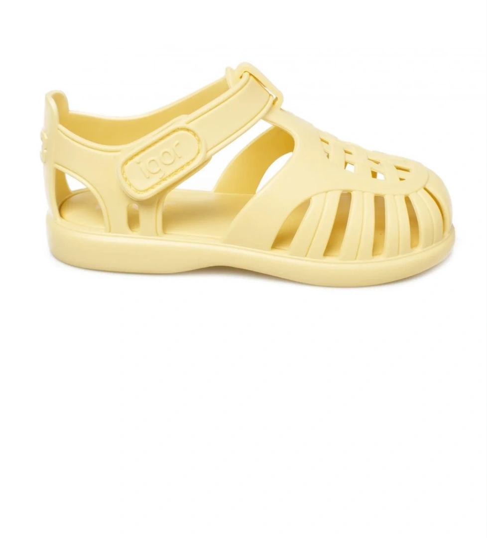 10271 K Tobby Solid Sarı Kız Çocuk Sandalet