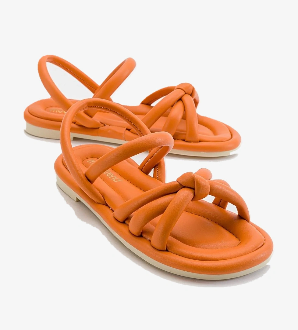 Tek Biyeli Boğumlu Kadın Sandalet TURUNCU