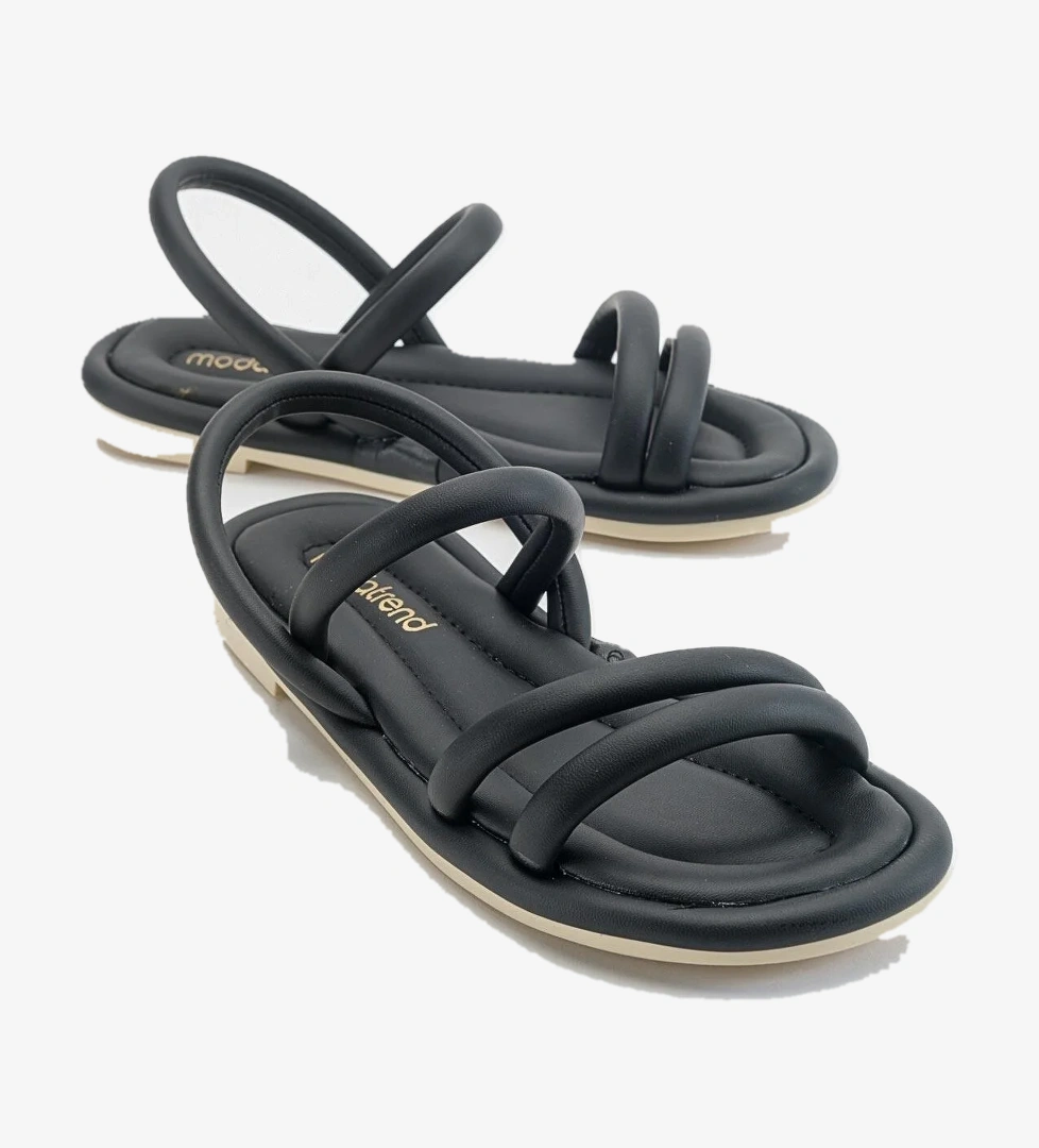 2 Biyeli Kadın Sandalet SİYAH