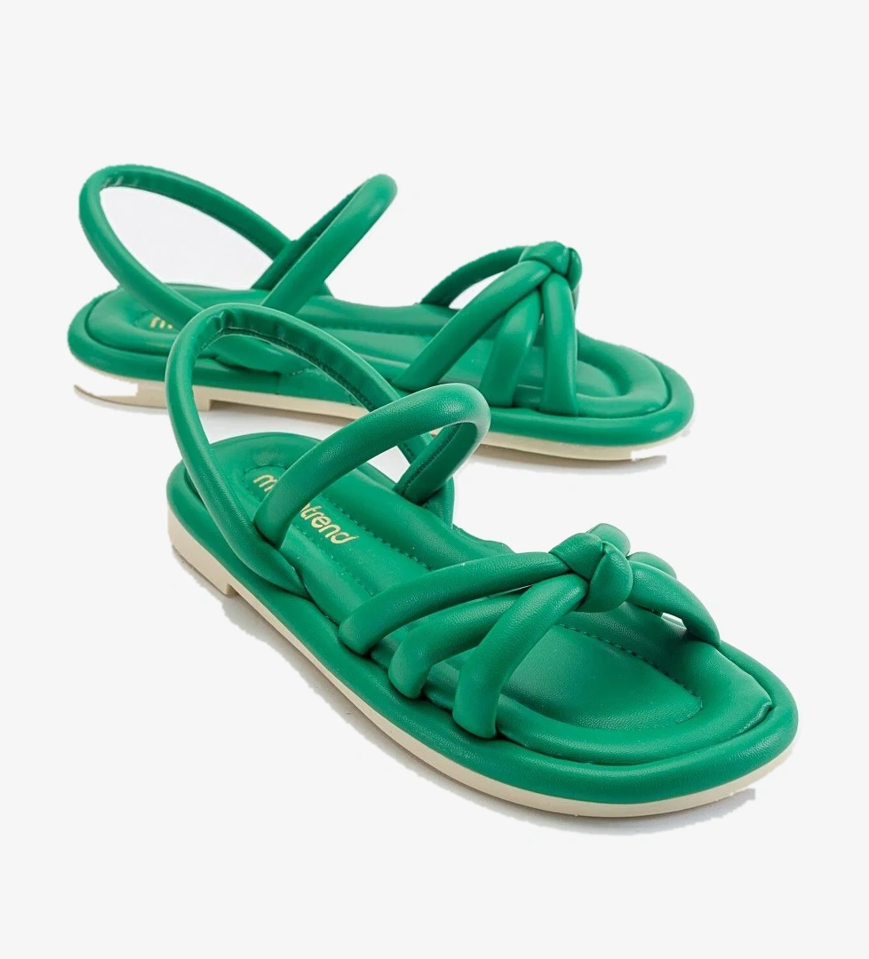 Tek Biyeli Boğumlu Kadın Sandalet ÇİMEN YEŞİLİ