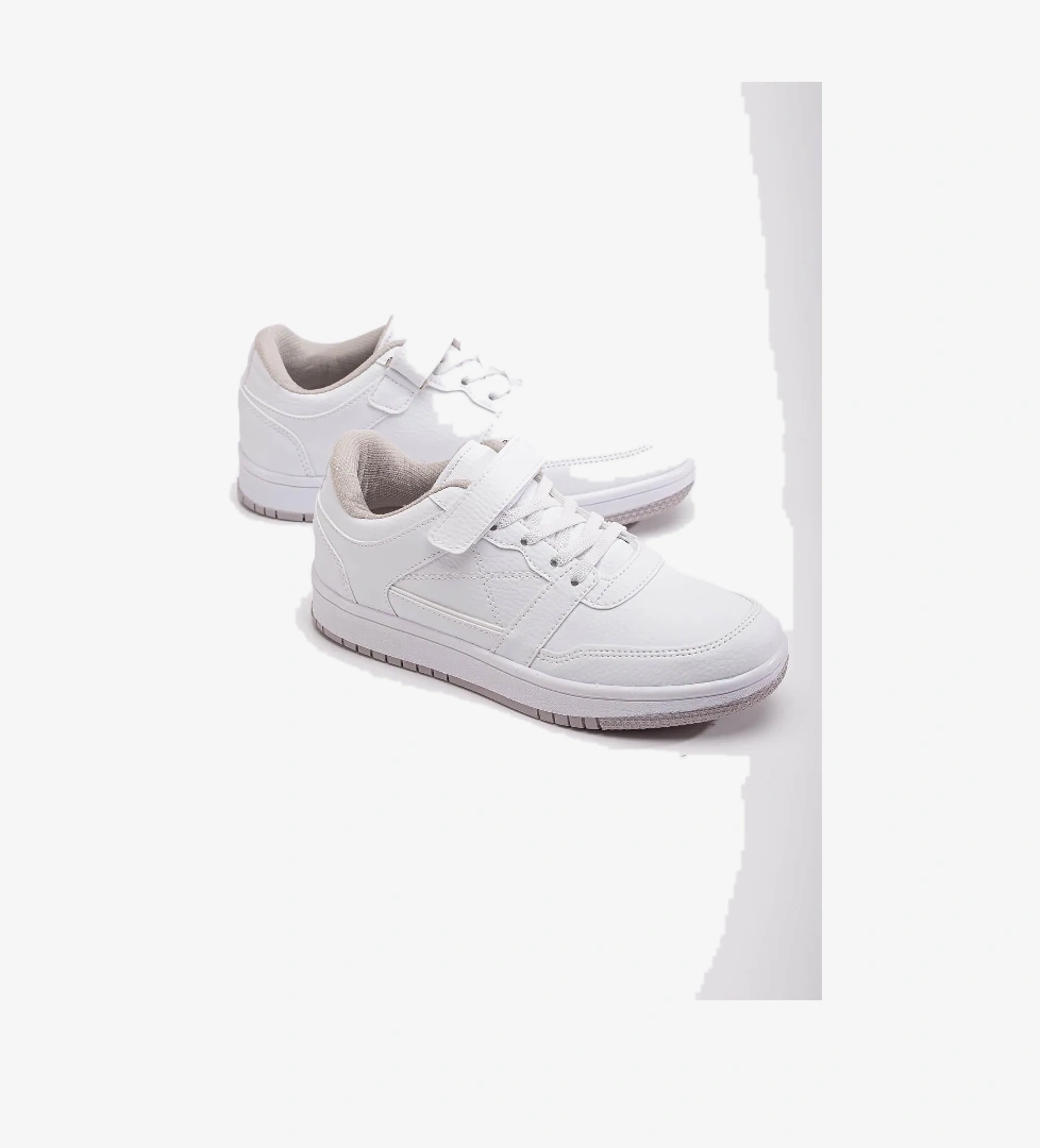 Cırtlı Bağcıklı Kadın Spor Ayakkabı BEYAZ BUZ