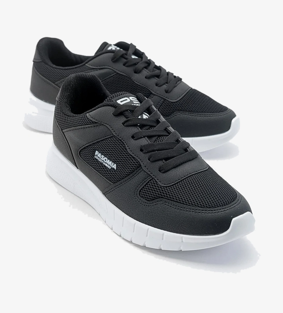 Anorak Bağcıklı Kadın Spor Ayakkabı SİYAH BEYAZ