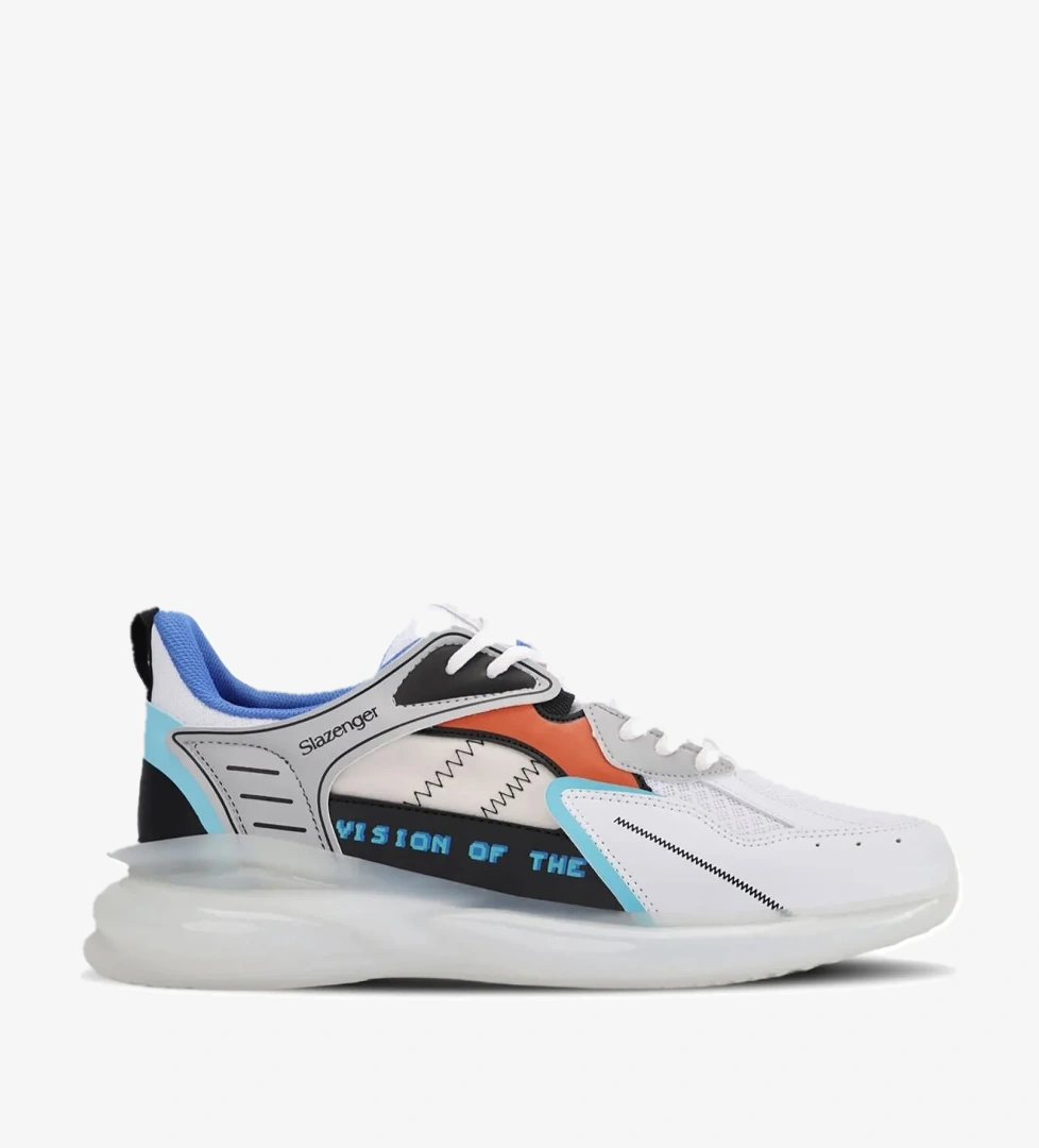 Slazenger Erkek Spor Ayakkabı Sneaker Şeffaf Balon Taban Beyaz model görseli