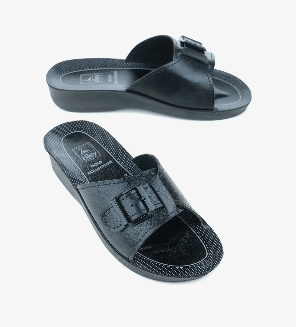 Zi̇ley Zi̇ley Siyah Ziley Yazlık Kadın Tek Toka Ayarlanabilir Günlük Terlik Sandalet & Terlik | Flo Siyah - 1. görsel