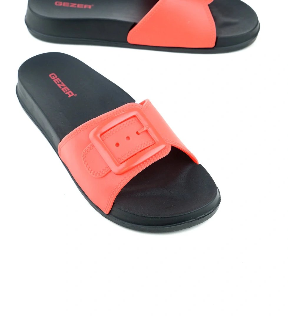 Gezer Gezer Kırmızı Yazlık Kadın Tek Toka Islak Zemine Uygun Terlik Sandalet & Terlik | Flo Kırmızı - 1. görsel