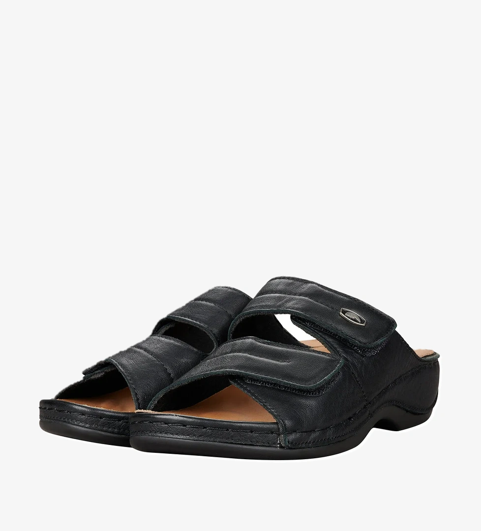 Gezer Kadın Ayarlanabilir Hakik Deri Terlik - Görsel 1