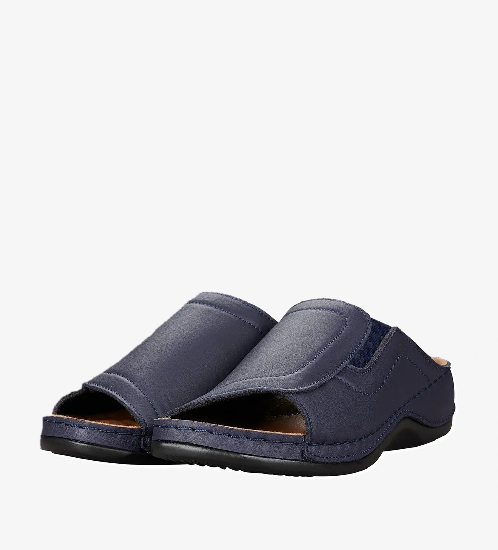 Gezer Kadın Ayarlanabilir Hakiki Deri Terlik - Görsel 1