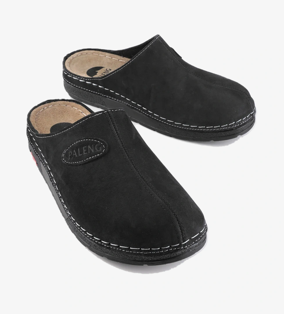 Gezer Kışlık Hakiki Deri Erkek Terlik - Görsel 1