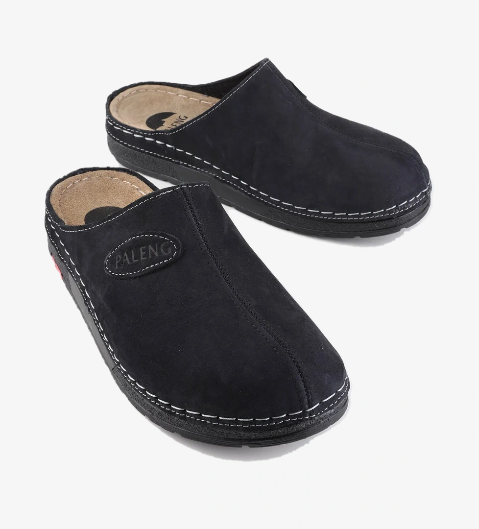 Gezer Kışlık Hakiki Deri Erkek Terlik - Görsel 1