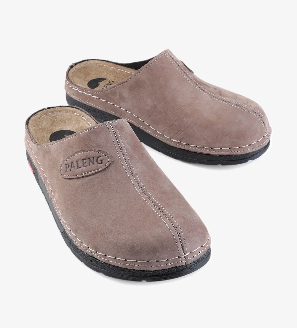 Gezer Kışlık Hakiki Deri Erkek Terlik - Görsel 1