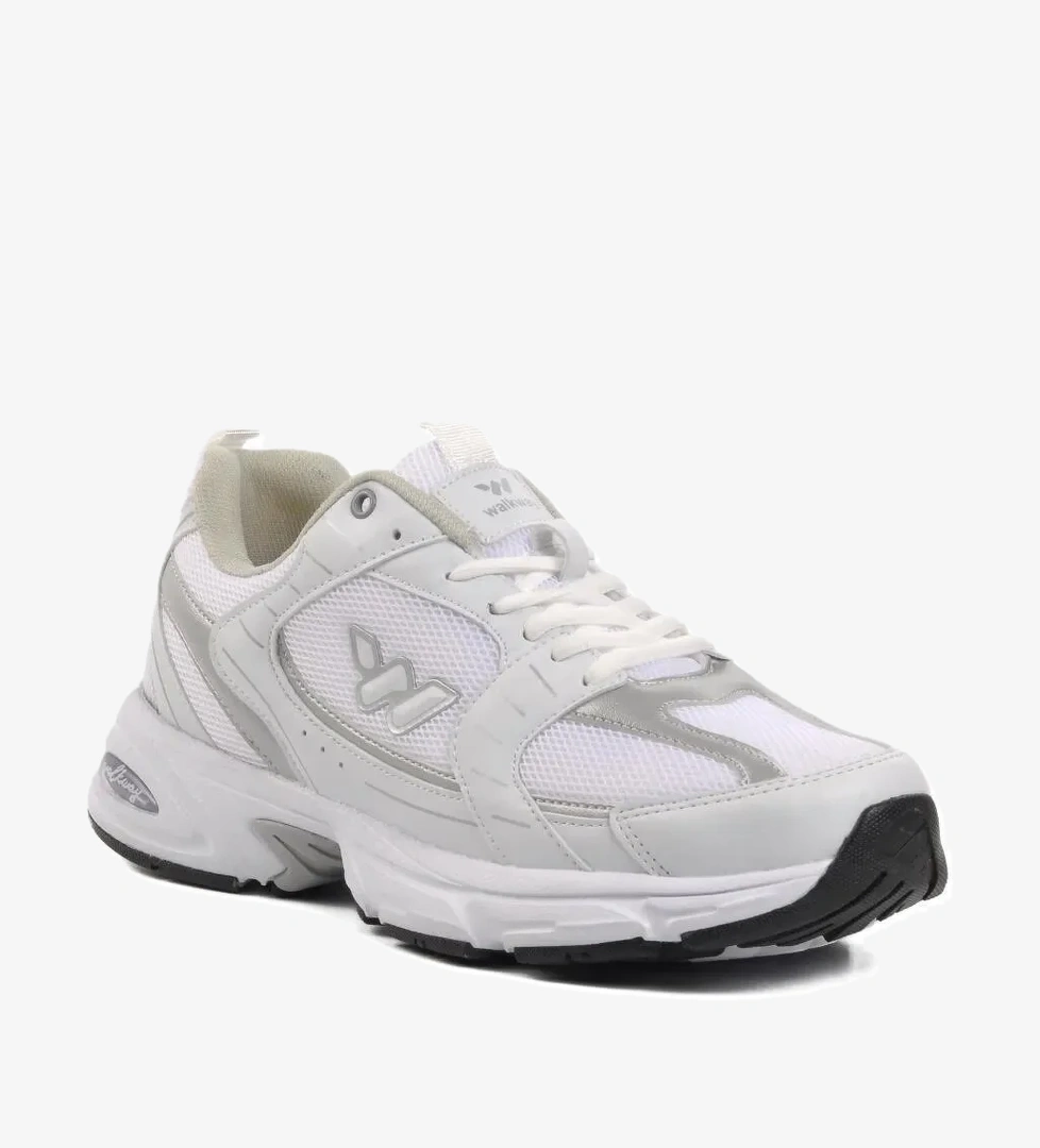 Beyaz Gümüş Fileli Erkek Spor Ayakkabı Run M - Görsel 1