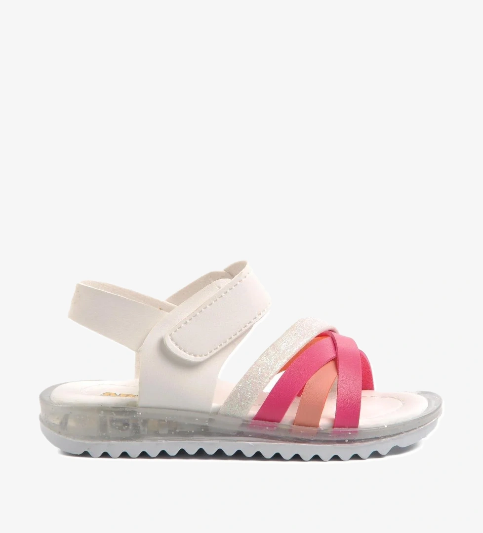 Ayakmod Arz 9000-B Beyaz-Fuşya-Pembe Bebek Sandalet model görseli