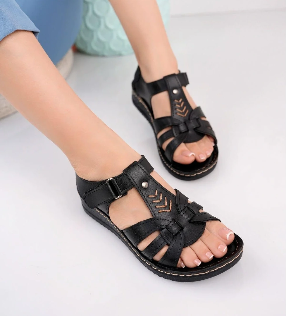 Soft Kadın Garantili Günlük Ortopedik Kaymaz Taban Comfort Rahat Sandalet