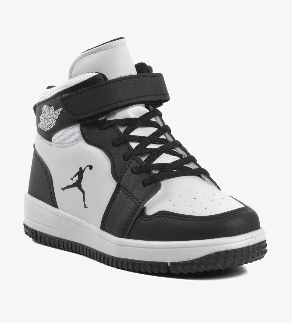 Haykat Uzun-F Siyah-Beyaz Çocuk Hi Sneaker