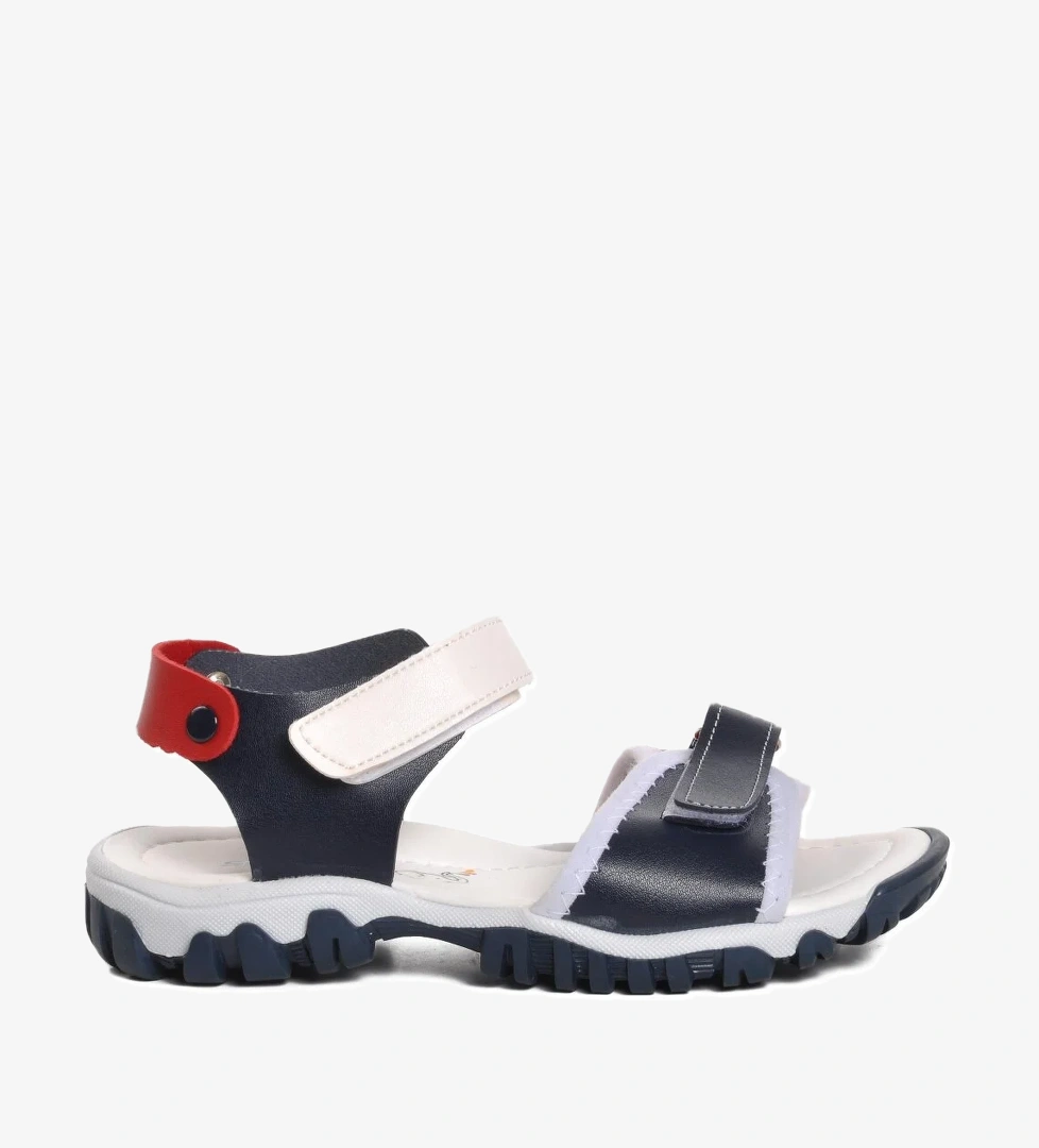 22Y06-F Lacivert-Kırmızı-Beyaz Erkek Çocuk Sandalet - Görsel 1