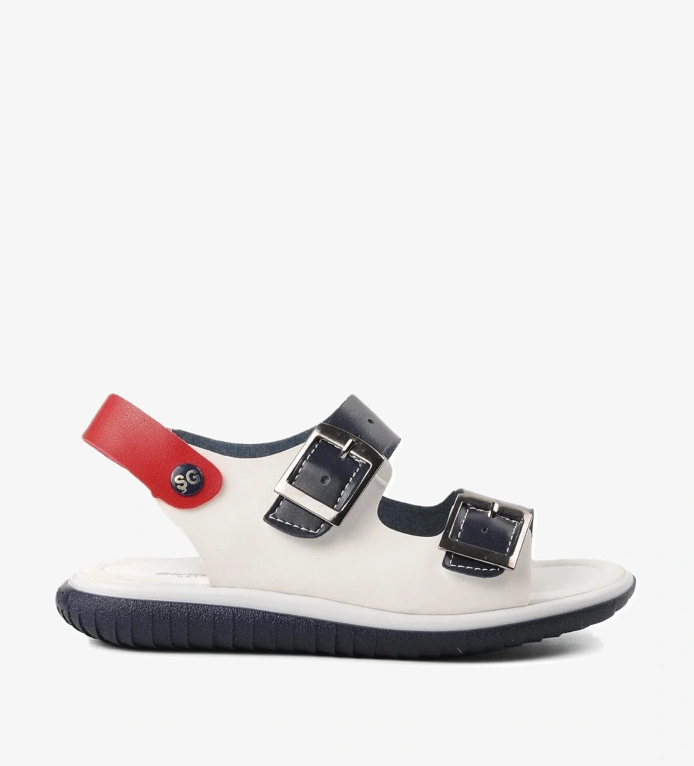 Şng 1530-F Lacivert-Beyaz-Kırmızı Erkek Çocuk Sandalet
