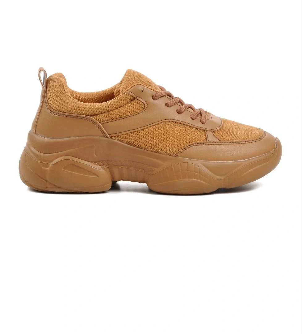 Dkc2304 Ekru Kadın Sneaker - Görsel 1
