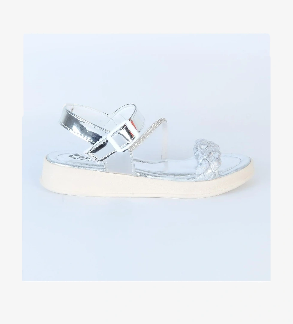 Poliva 4560 Düz Simli Kız Çocuk Sandalet model görseli