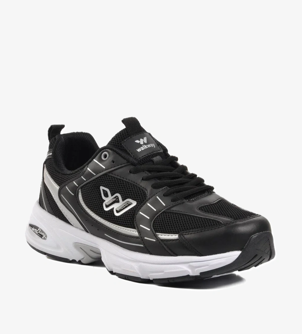 Run Siyah-Beyaz Erkek Spor Ayakkabı