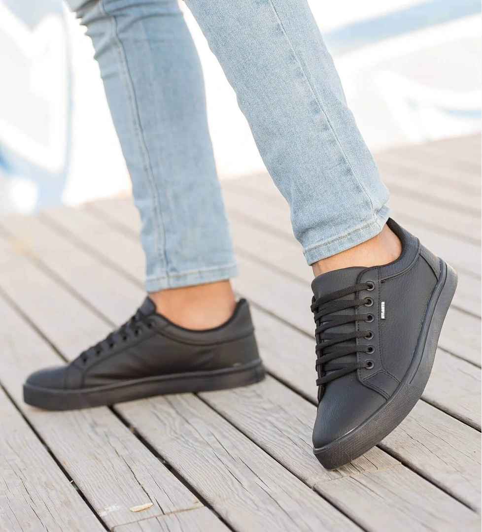 Erkek Spor Ayakkabı SİYAH SİYAH