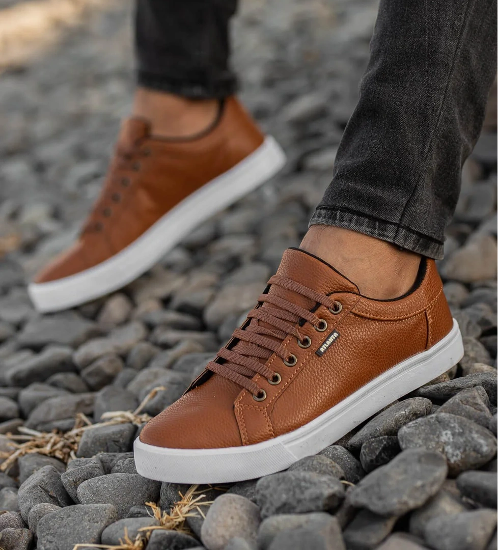 Erkek Spor Ayakkabı TABA BEYAZ