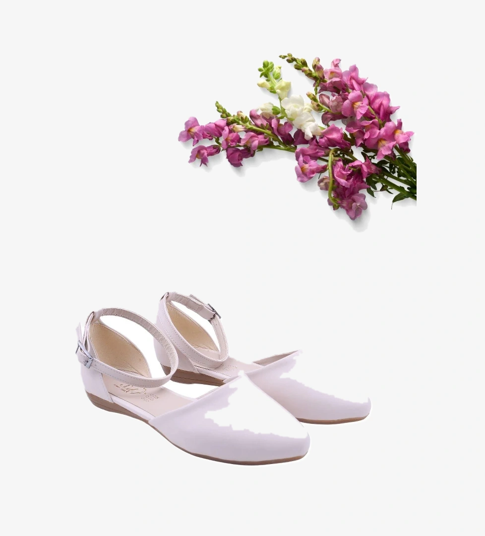 444 Kadın Bilekten Bağlı Günlük Babet Ayakkabı - Görsel 1