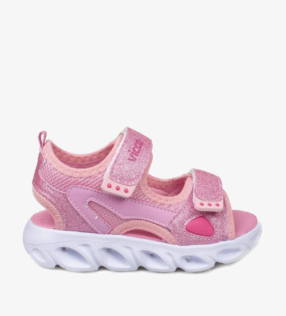 332.p21Y189 Roy Patik Phylon Işıklı Pembe Çocuk Sandalet - Görsel 1