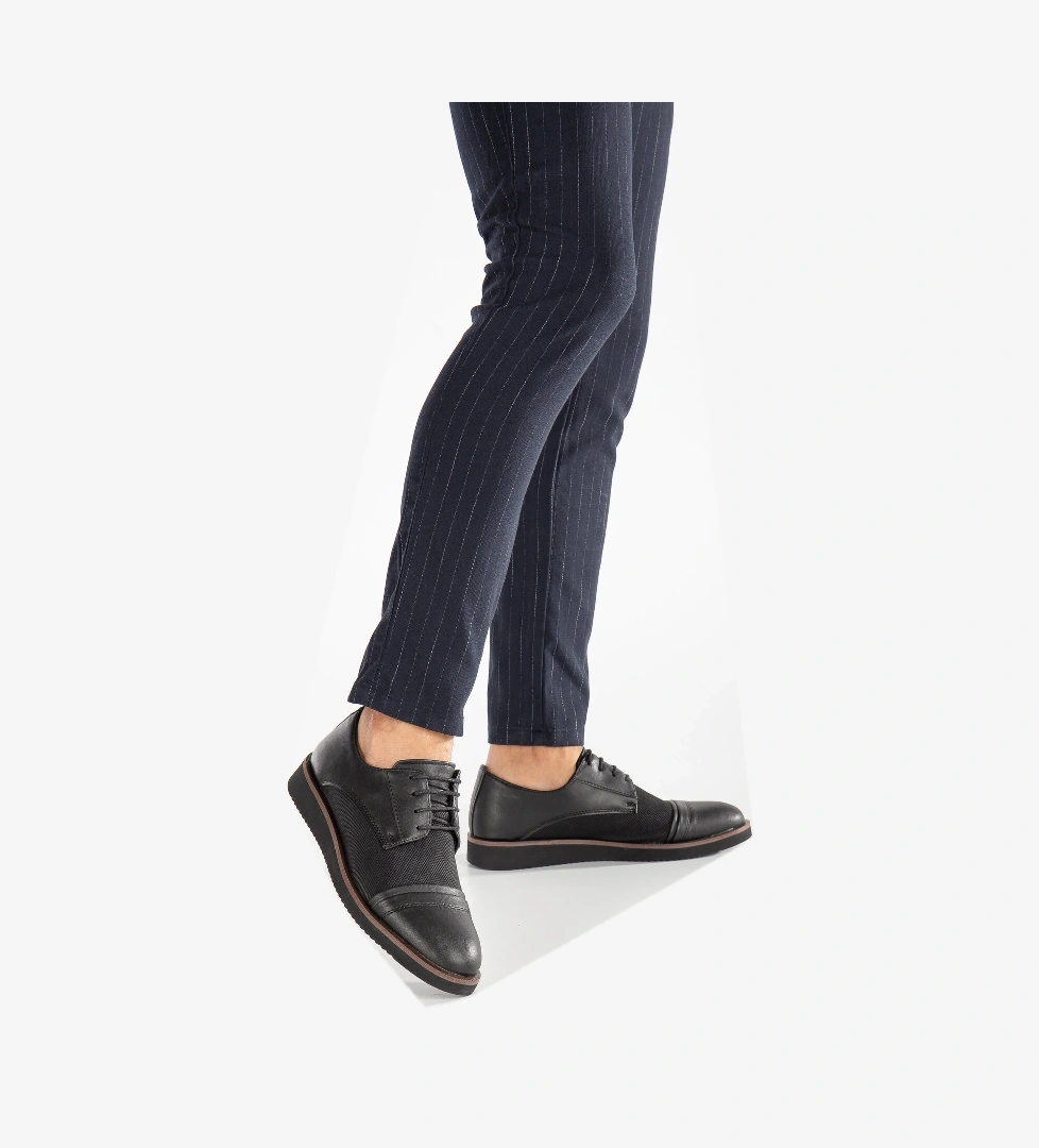 Daxtors Daxtors Siyah Garantili D481 Günlük Ortopedik Erkek Klasik Ayakkabı | Flo Siyah - 1. görsel