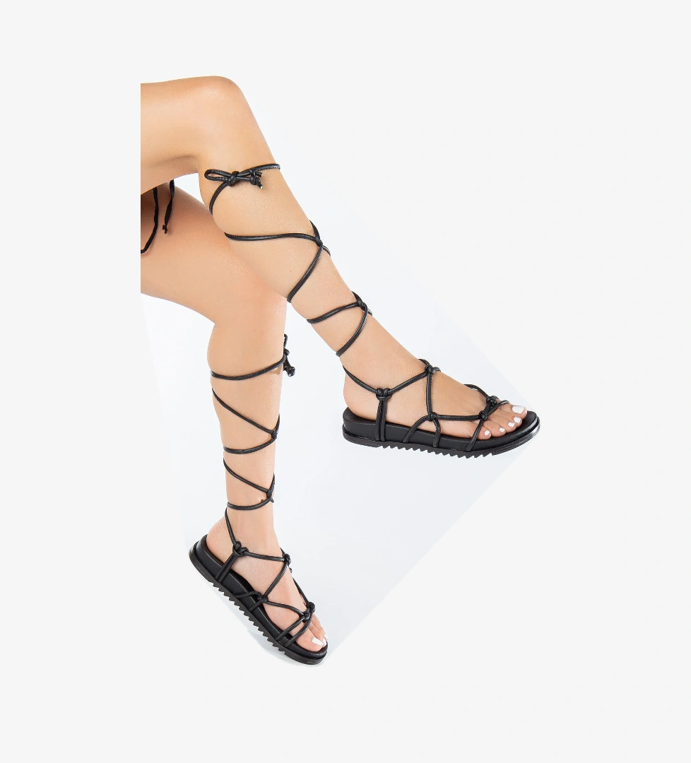 Garantili D1001 Günlük Ortopedik Kadın Sandalet_Siyah