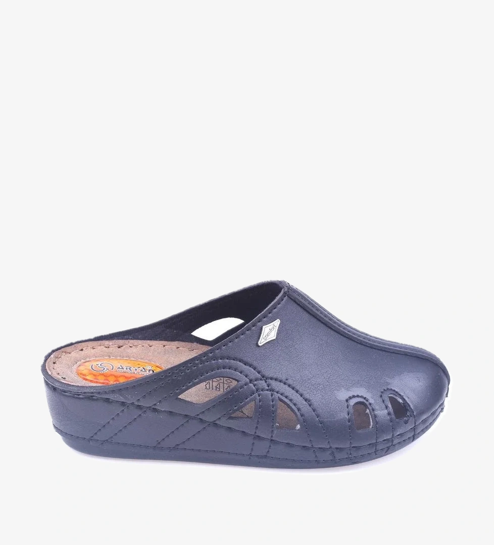 Aryan Aryan Siyah 130 Önü Kapalı Jell Taban Günlük Kadın Terlik Sandalet & Terlik | Flo Siyah - 1. görsel