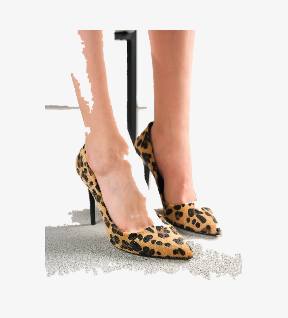 Oli Leopar Günlük Kullanım Stiletto - Görsel 1