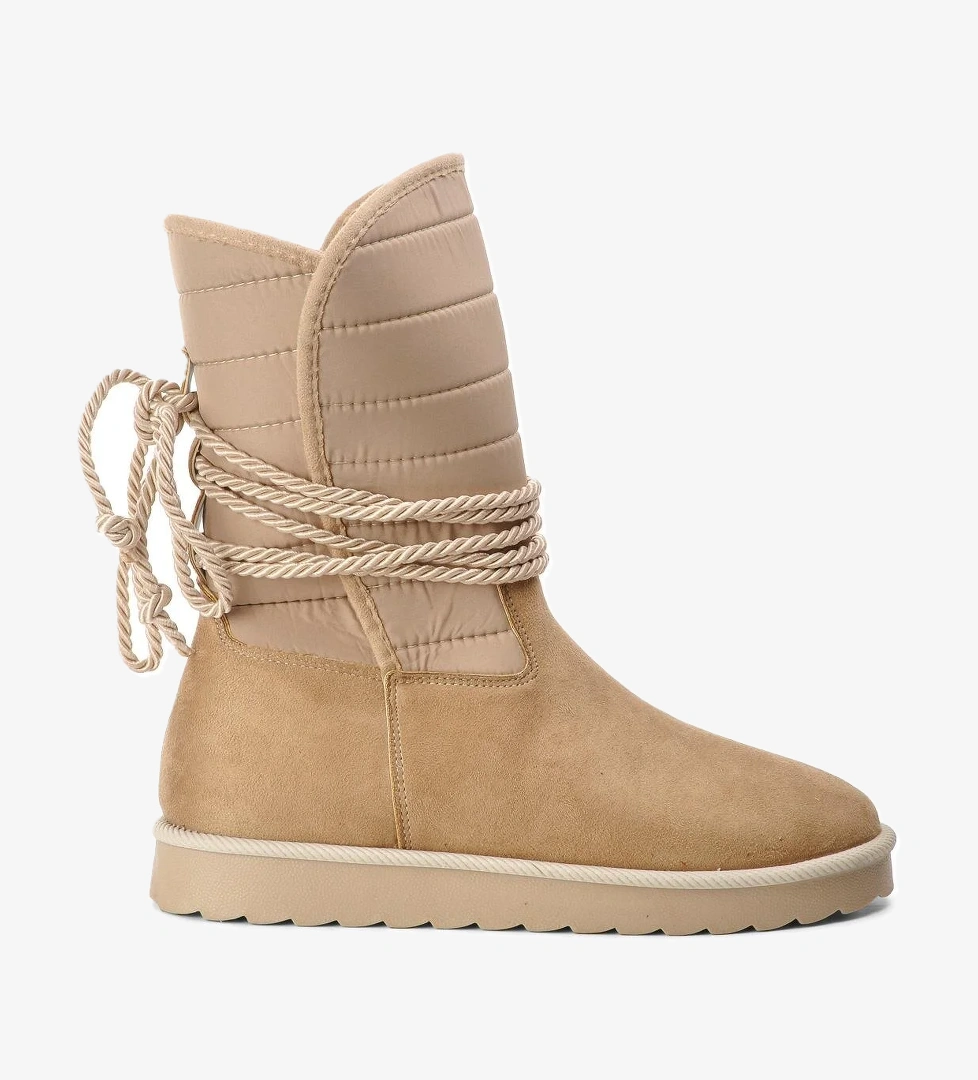 K706 Vizon Süet İçi Polarlı Kadın Bot