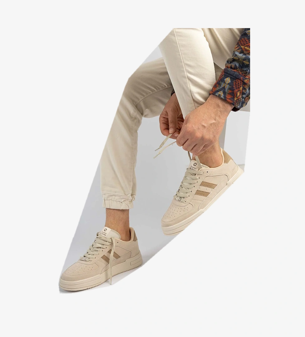 Unisex Garantili Hafif Esnek Sağlam Sneaker Spor Ayakkabı Cns.176 Bej Kahve - Görsel 1