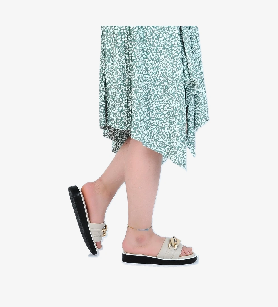 481-1 Elegant Günlük Kadın Düz Terlik