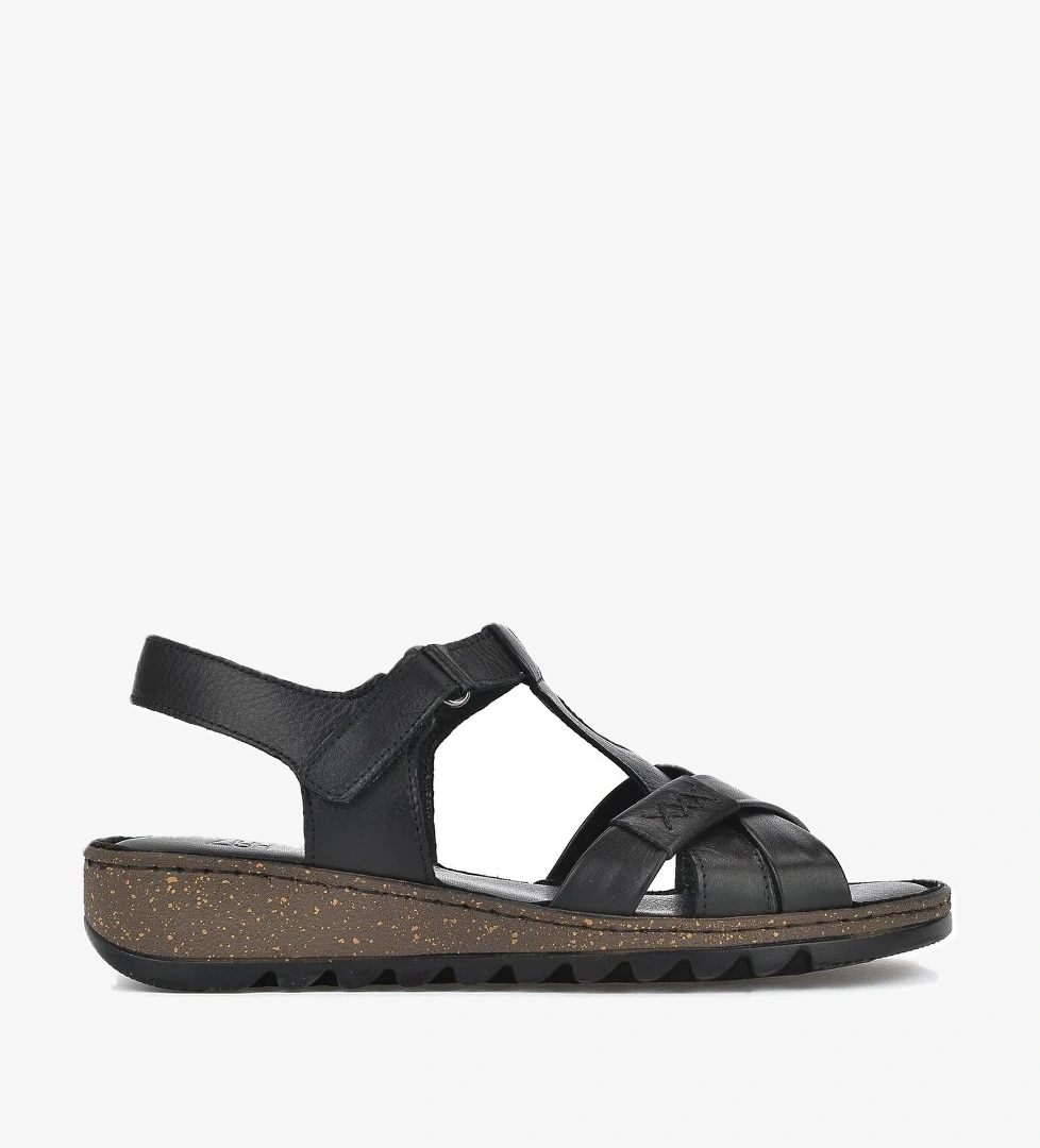 Kadın Hakiki Deri Sandalet 1411008Z207 Siyah