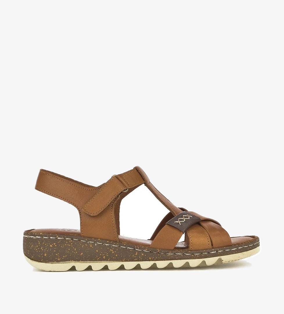 Kadın Hakiki Deri Sandalet 1411008Z207 Taba