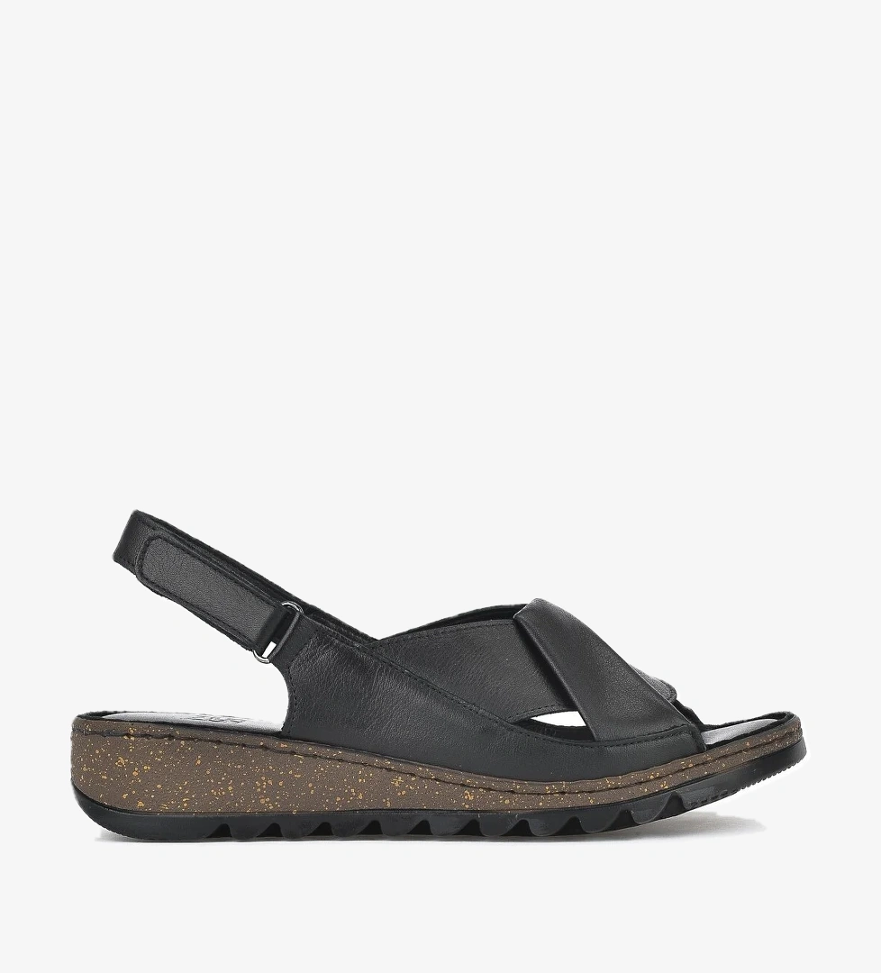 Kadın Hakiki Deri Sandalet 1411008Z018 Siyah