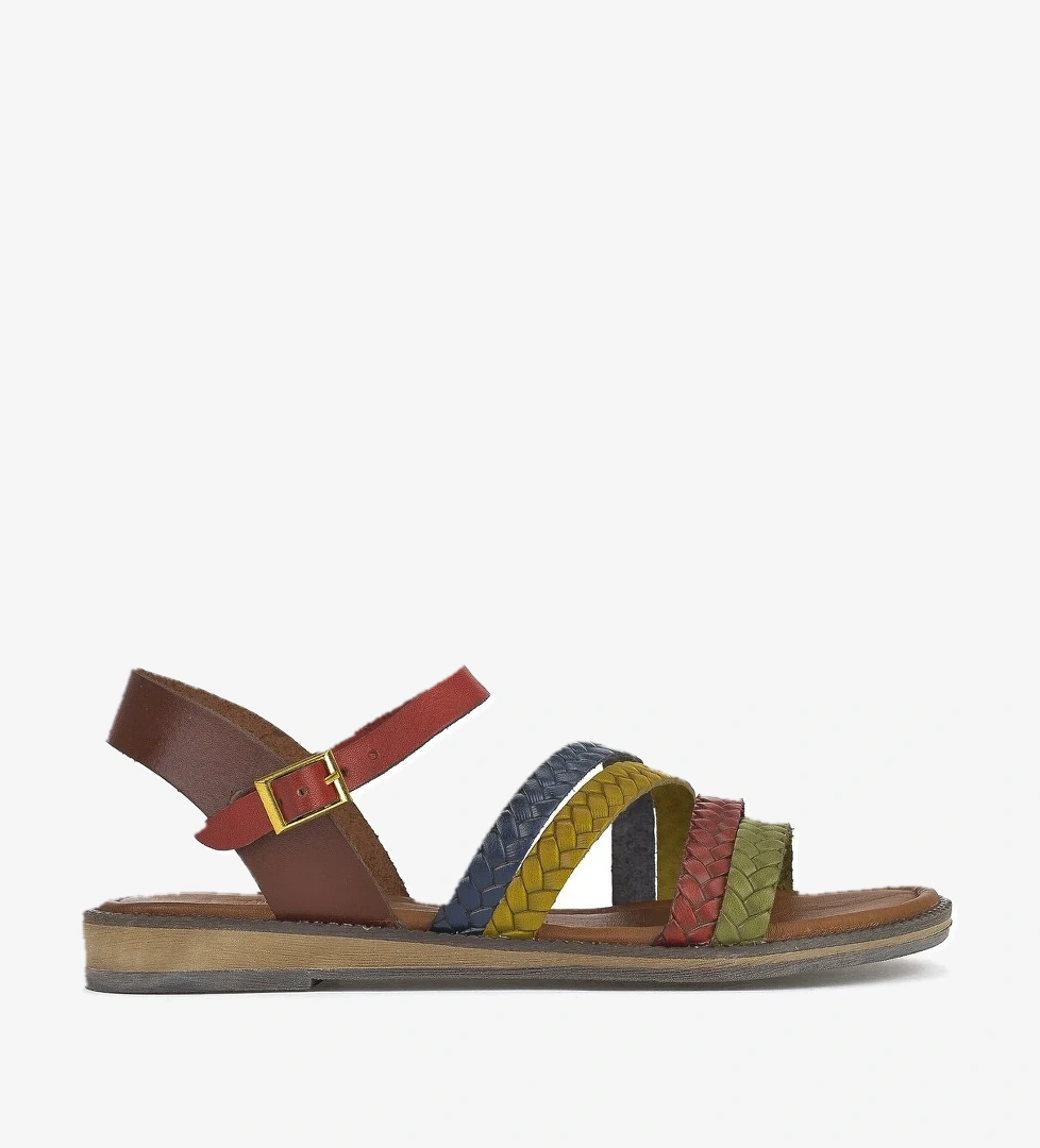 Kadın Hakiki Deri Sandalet 1411010Z421 Multi