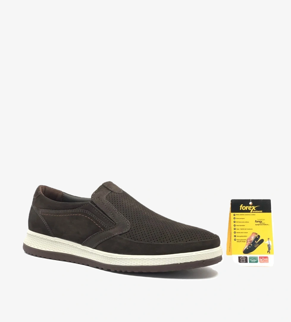 Forex 2971-1 Dr.Tavsiyeli Hakiki Deri Delikli Erkek Casual Ayakkabı model görseli